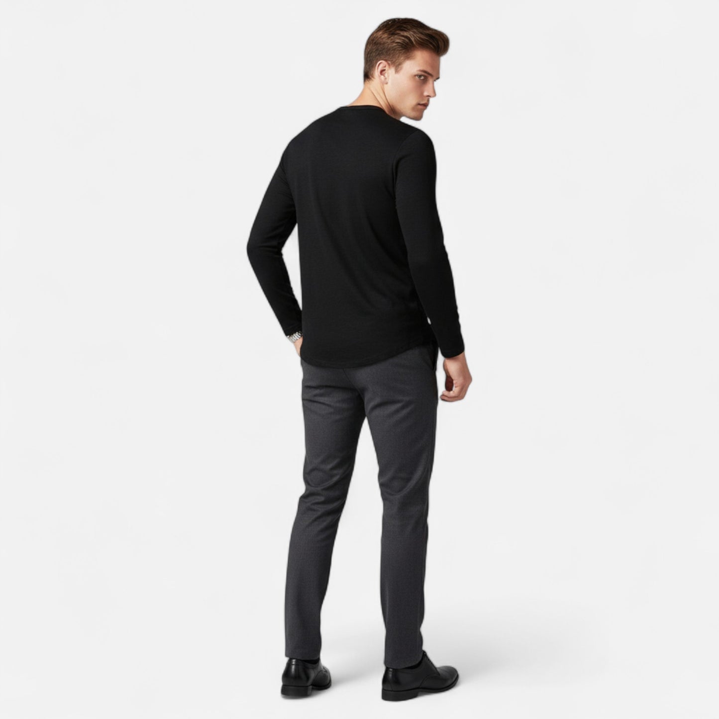 Vertemonde | Men’s Henley Shirt – Slim Cotton Classic
