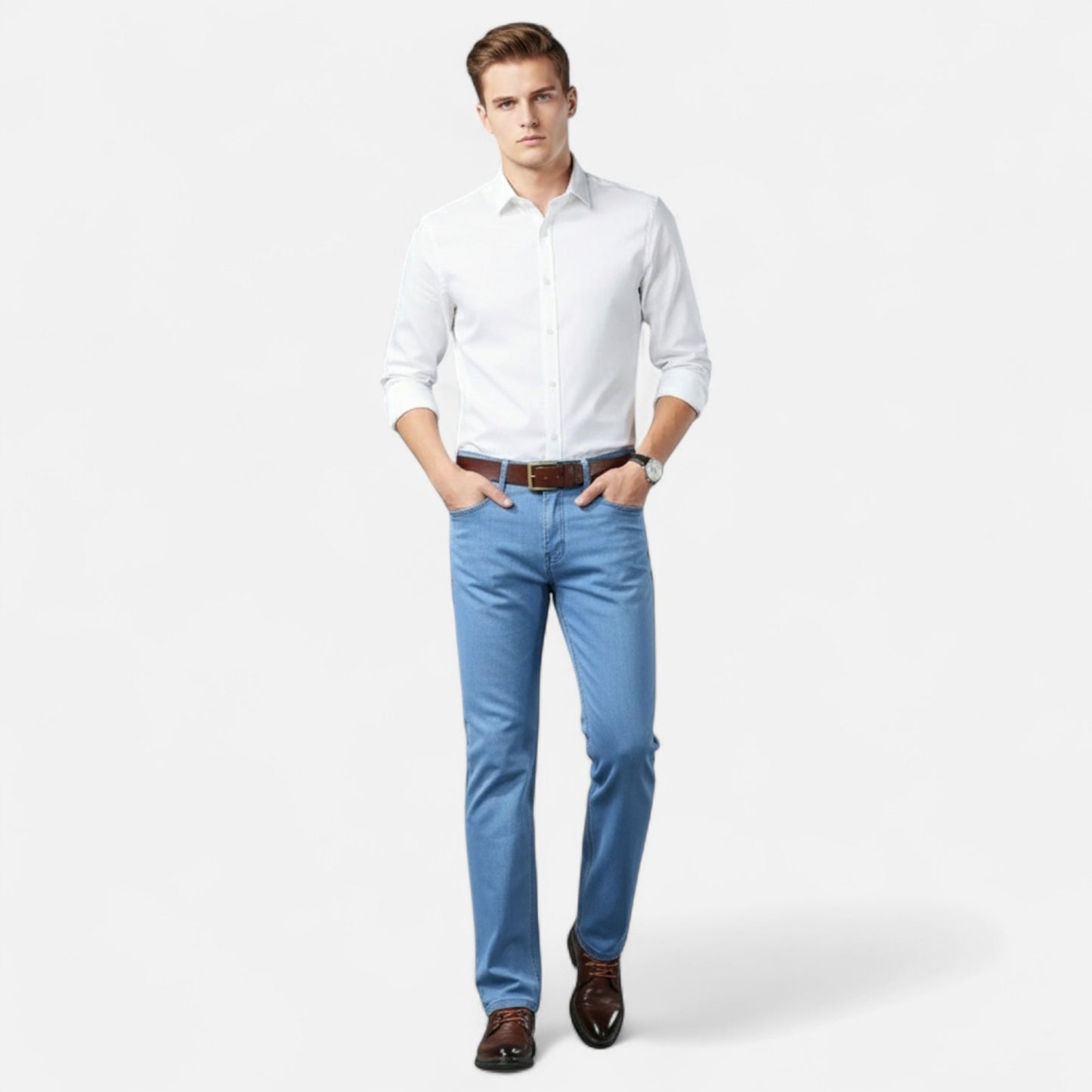 Vertemonde | Men’s Stretch Denim – Timeless Straight-Leg Comfort