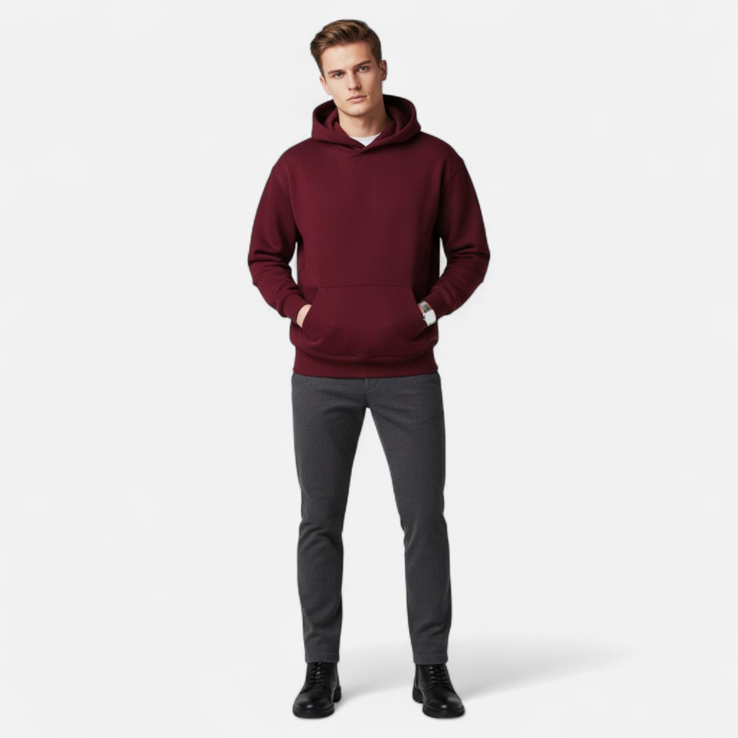 Vertemonde | Men’s Fleece Hoodie – Winter Warmth Essential