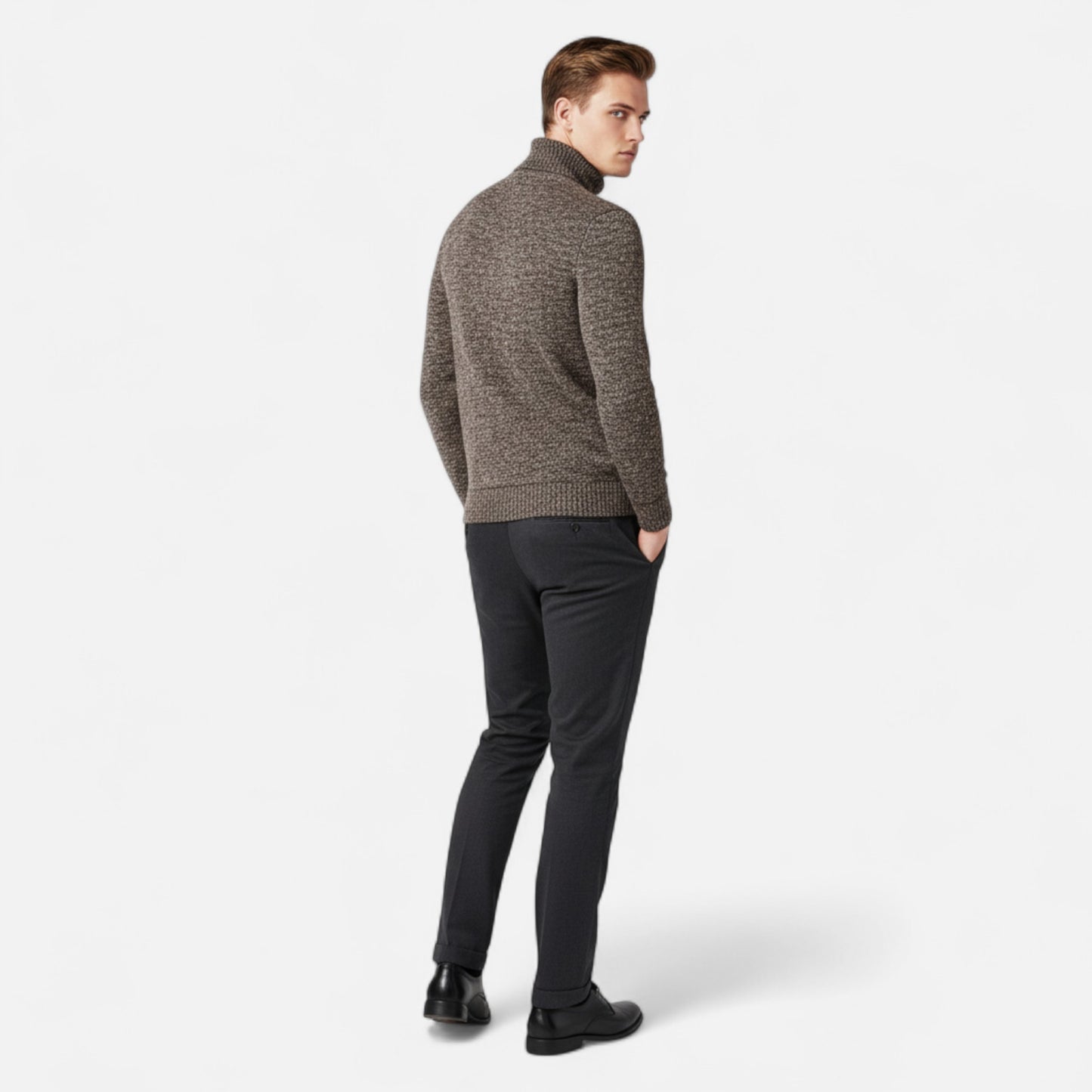 Vertemonde | Men’s Fleece Turtleneck – Slim Winter Elegance