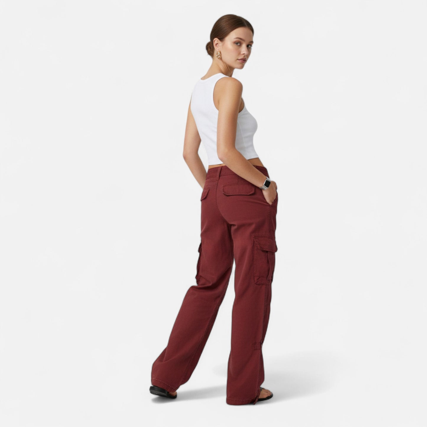 Vertemonde | Women’s Cotton Cargo Pants – Timeless Loose Fit