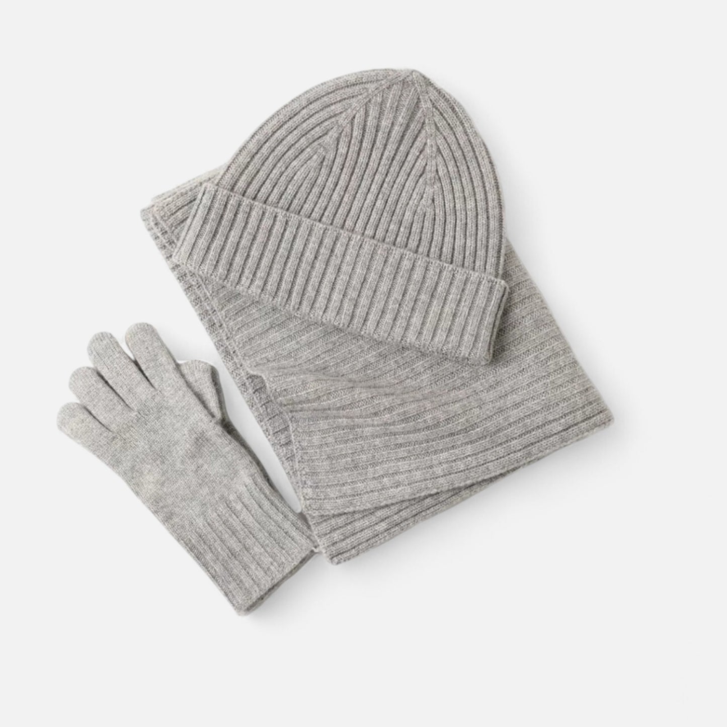 Vertemonde | Women’s Knitted Winter Set – Scarf, Hat & Gloves
