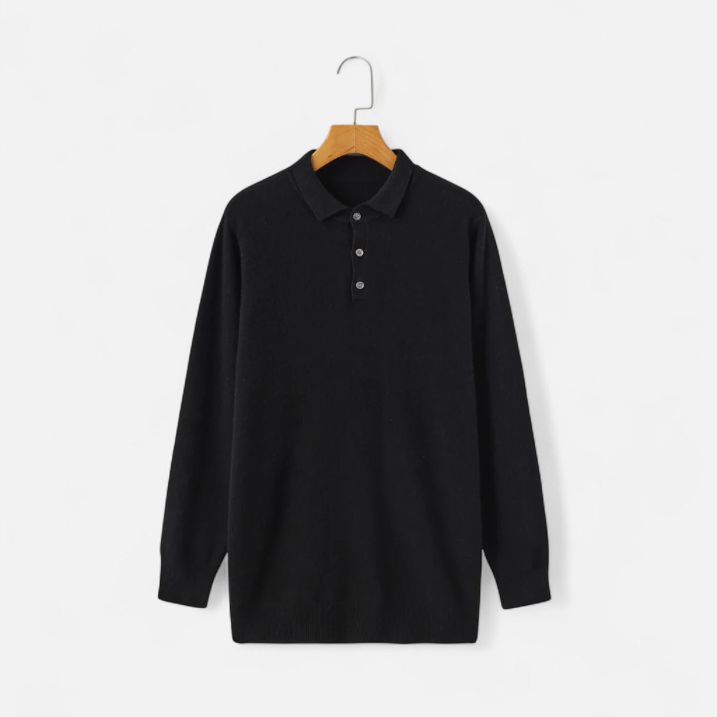 Vertemonde | Men’s Merino Wool Sweater – Polo Neck Elegance
