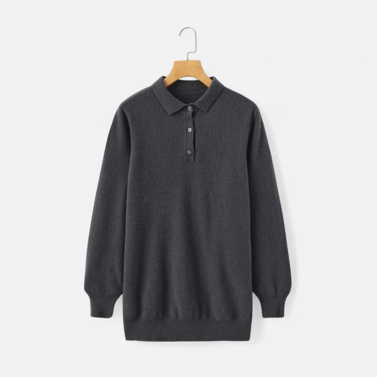 Vertemonde | Men’s Merino Wool Sweater – Polo Neck Elegance