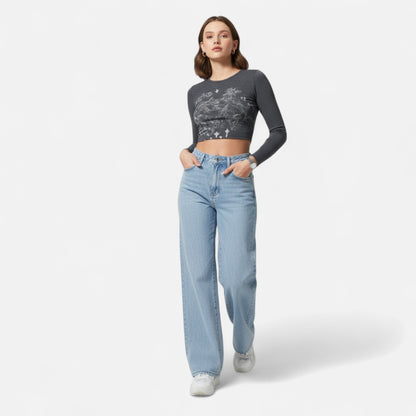 Vertemonde | Women’s Loose-Fit Jeans – Wide-Leg Elegance
