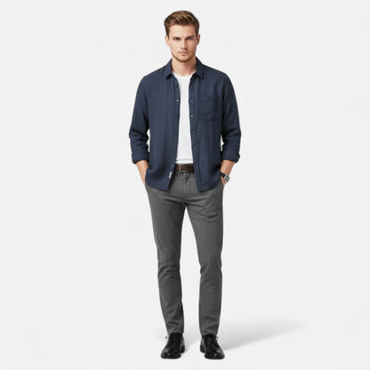 Vertemonde | Men’s Long-Sleeve Linen – Timeless Casual Comfort
