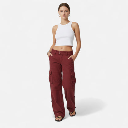 Vertemonde | Women’s Cotton Cargo Pants – Timeless Loose Fit