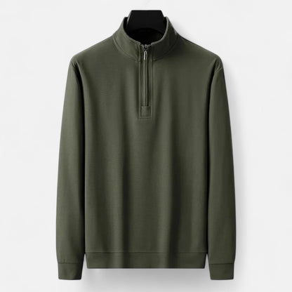 Vertemonde | Men’s Half-Zip Sweatshirt – Lightweight Cotton Ease