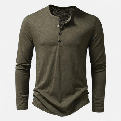 Vertemonde | Men’s Henley Shirt – Slim Cotton Classic