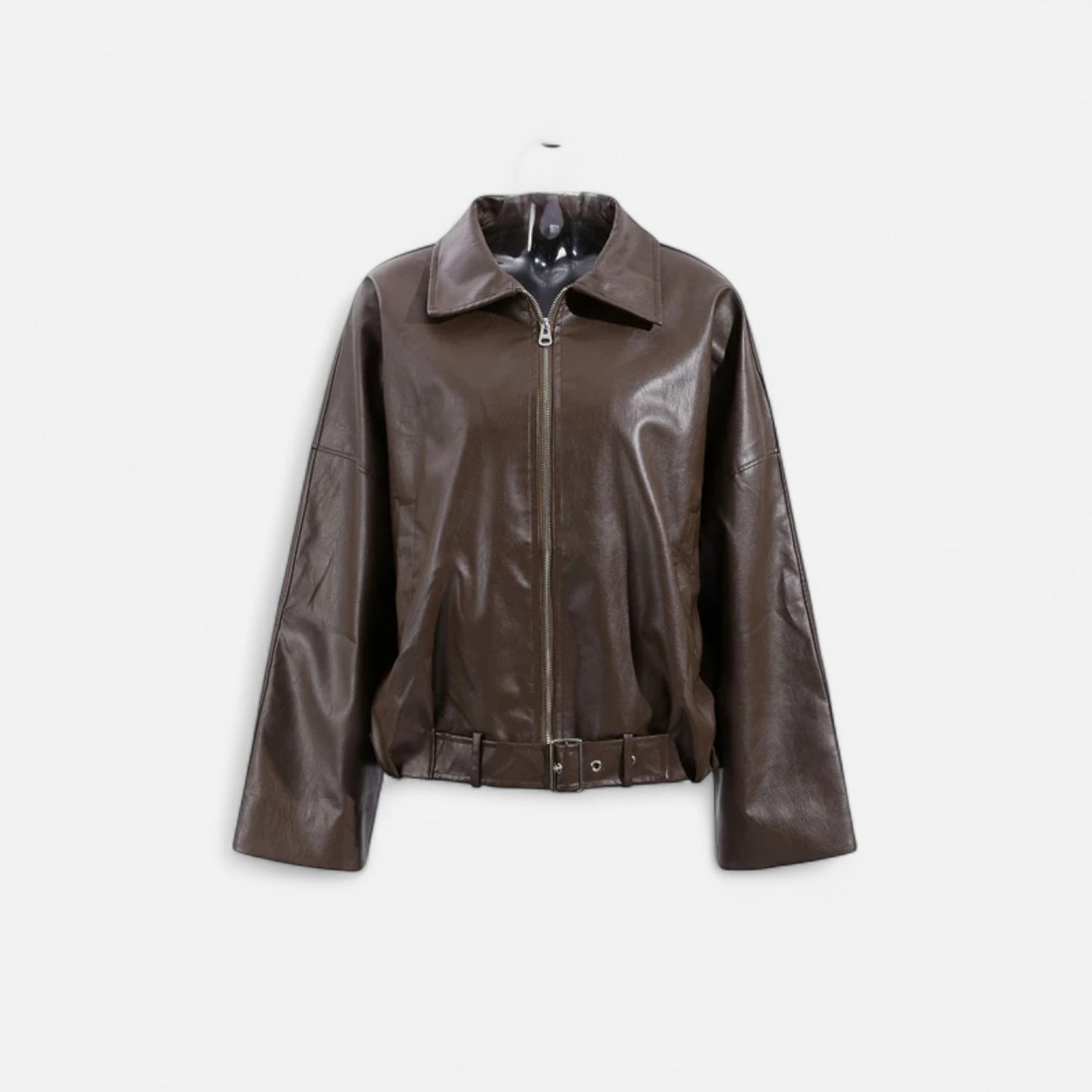 Vertemonde | Women’s Fall Leather Jacket – Timeless Bomber Style