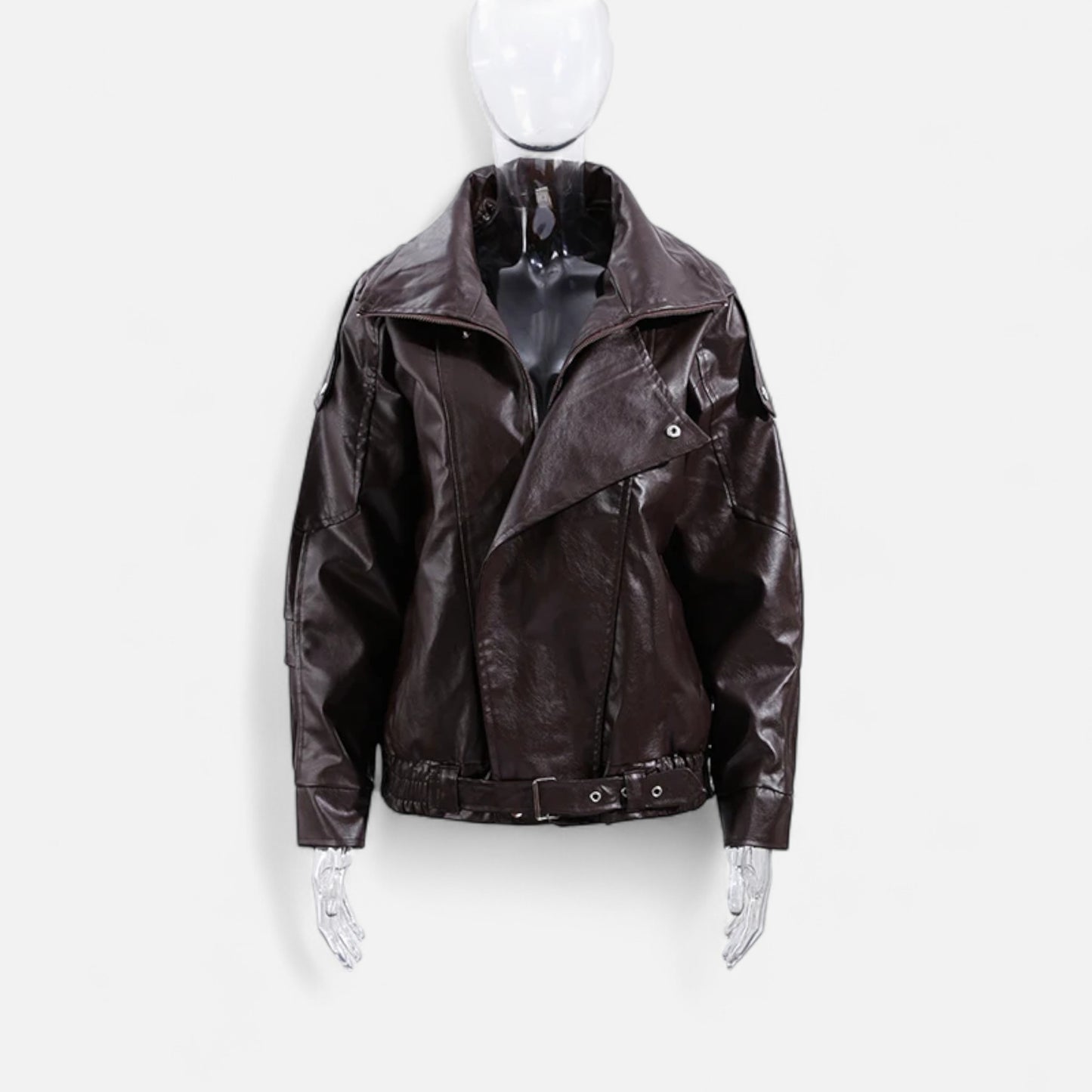 Vertemonde | Women’s Fall Leather Jacket – Timeless Bomber Style