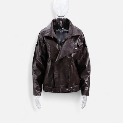 Vertemonde | Women’s Fall Leather Jacket – Timeless Bomber Style