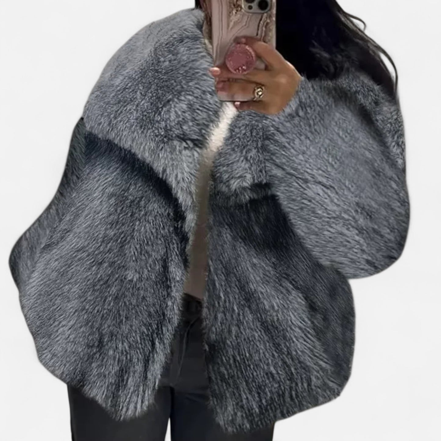 Vertemonde | Women’s Faux Fur Jacket – Timeless Fluffy Elegance
