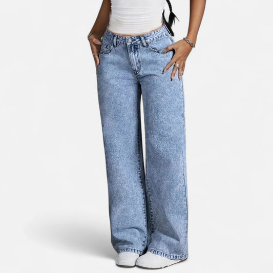 Vertemonde | Women’s Wide-Leg Jeans – High-Waist Elegance
