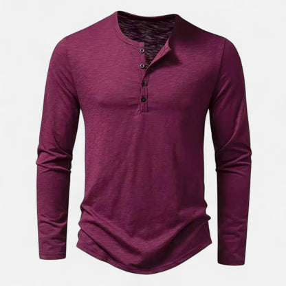 Vertemonde | Men’s Henley Shirt – Slim Cotton Classic