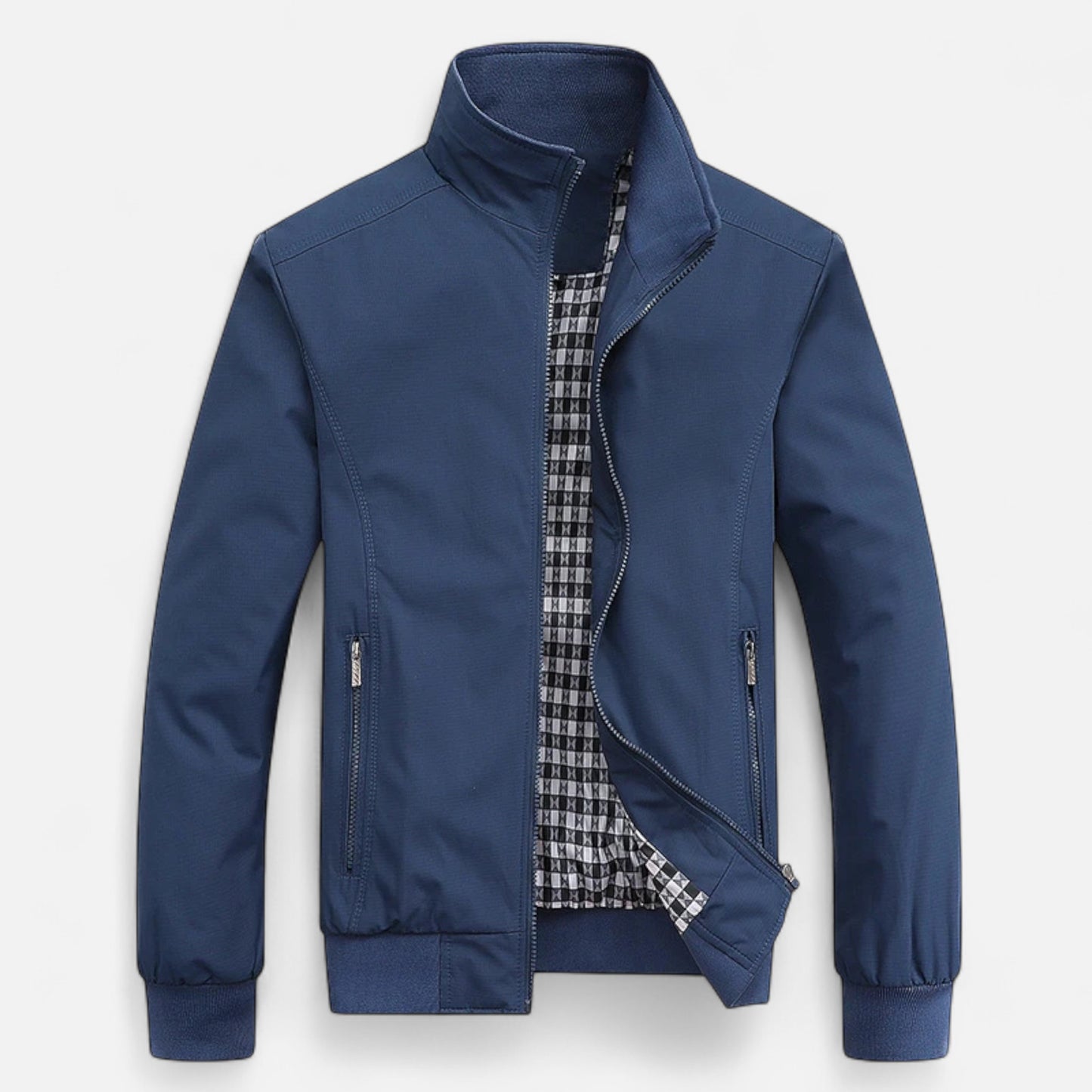 Vertemonde | Men’s Solid Bomber Jacket – Slim Elegance