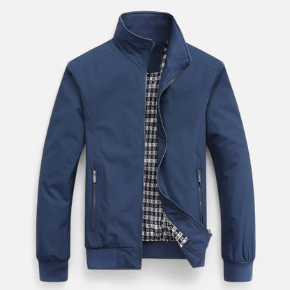 Vertemonde | Men’s Solid Bomber Jacket – Slim Elegance