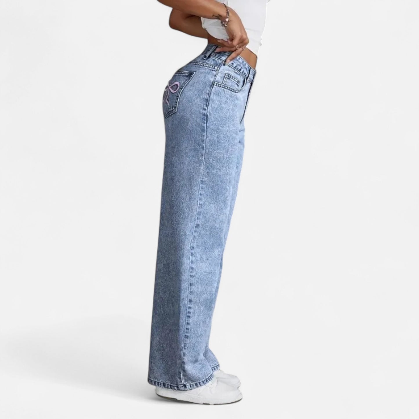 Vertemonde | Women’s Wide-Leg Jeans – High-Waist Elegance