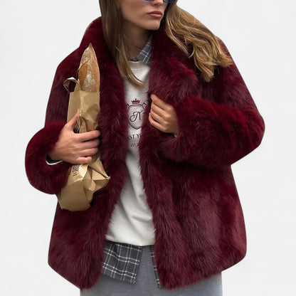 Vertemonde | Women’s Faux Fur Jacket – Timeless Fluffy Elegance