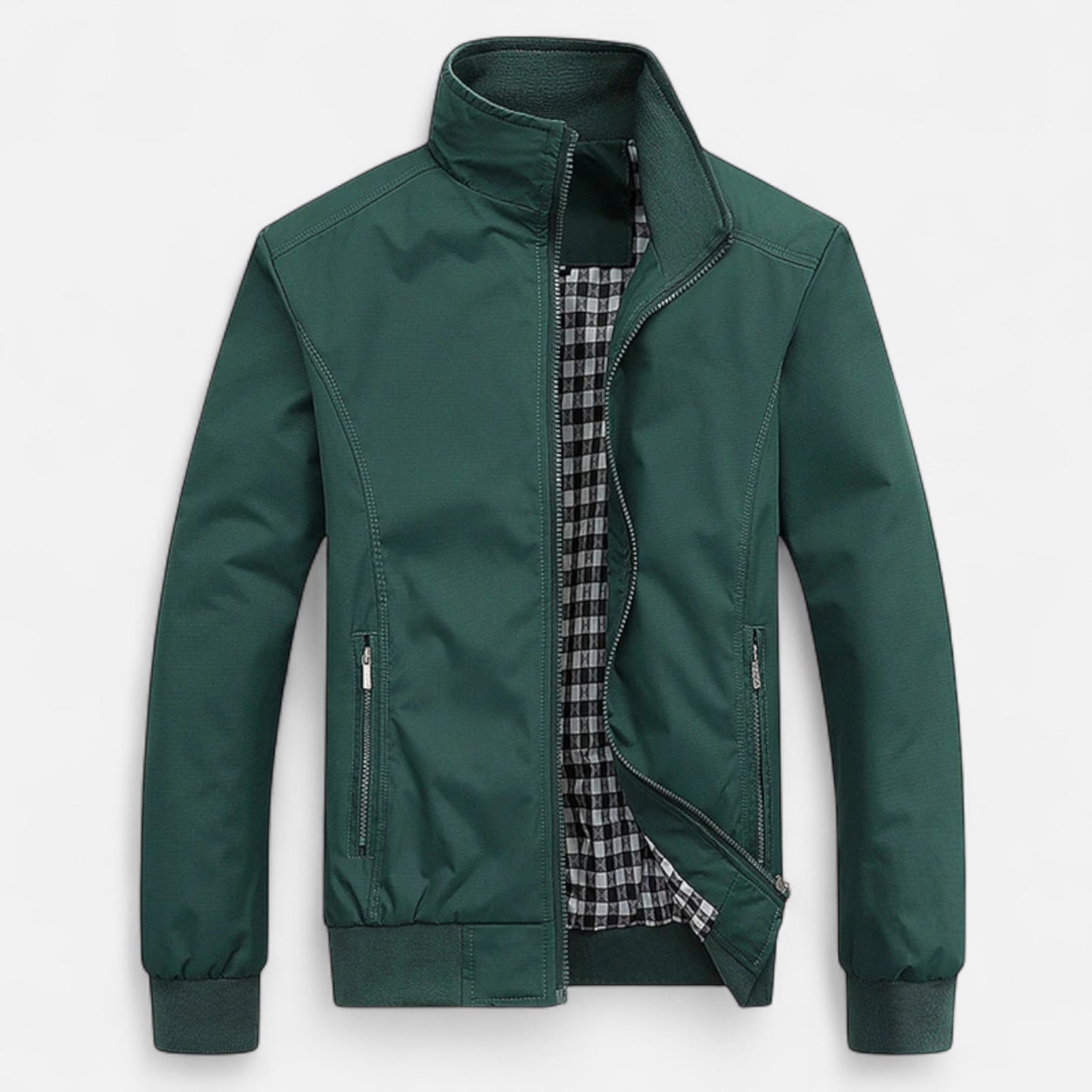 Vertemonde | Men’s Solid Bomber Jacket – Slim Elegance