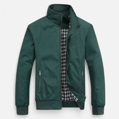 Vertemonde | Men’s Solid Bomber Jacket – Slim Elegance