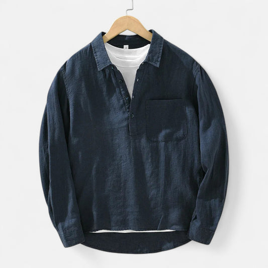 Vertemonde | Men’s Long-Sleeve Linen – Timeless Casual Comfort