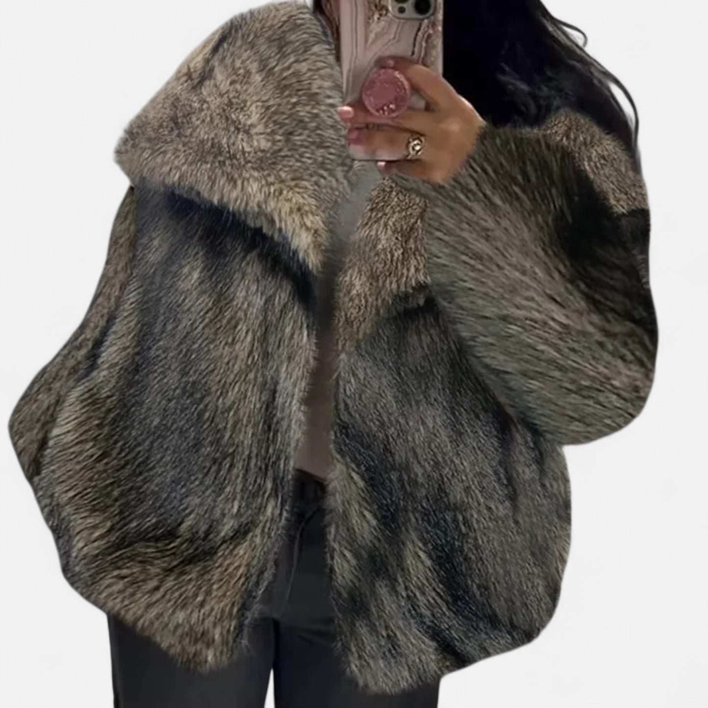 Vertemonde | Women’s Faux Fur Jacket – Timeless Fluffy Elegance