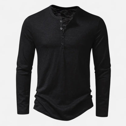 Vertemonde | Men’s Henley Shirt – Slim Cotton Classic
