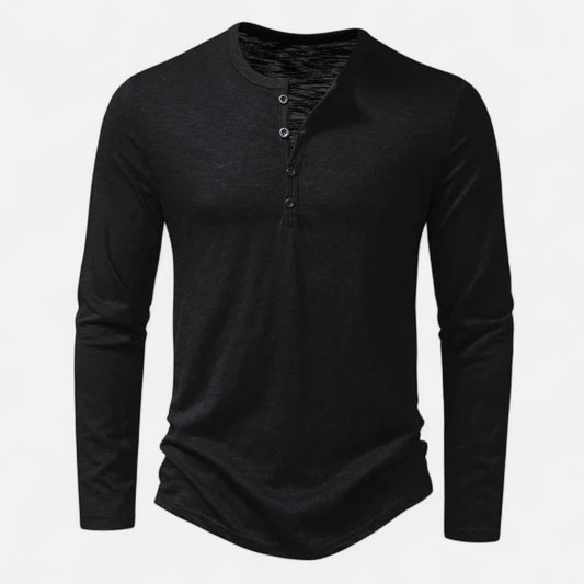 Vertemonde | Men’s Henley Shirt – Slim Cotton Classic