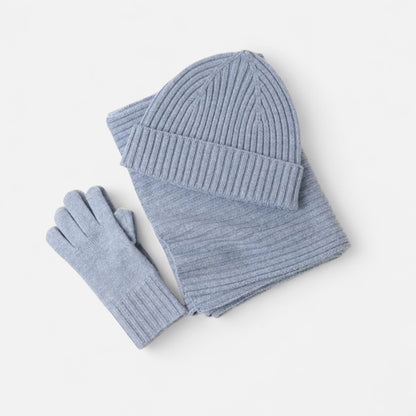 Vertemonde | Women’s Knitted Winter Set – Scarf, Hat & Gloves