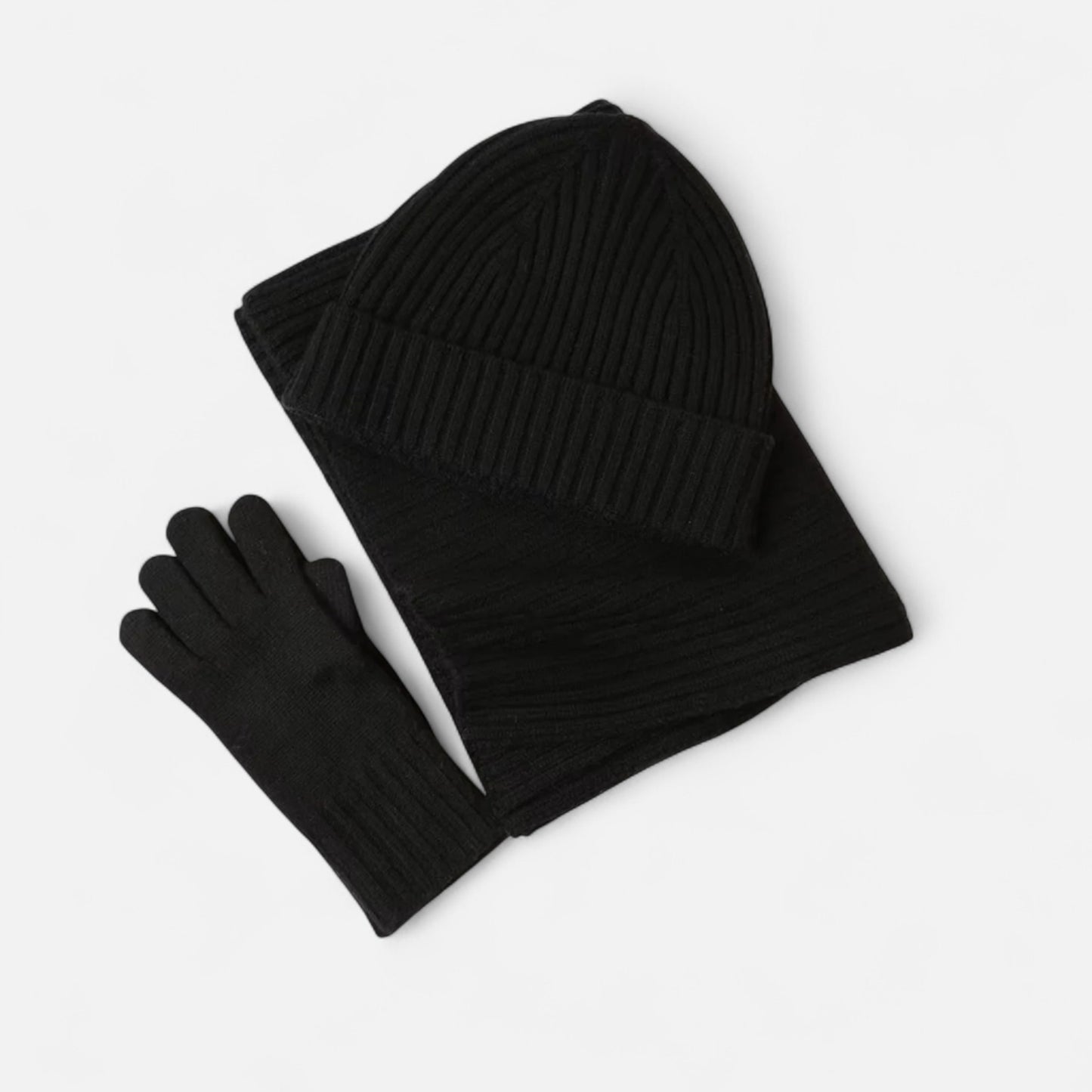 Vertemonde | Women’s Knitted Winter Set – Scarf, Hat & Gloves