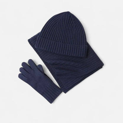 Vertemonde | Women’s Knitted Winter Set – Scarf, Hat & Gloves