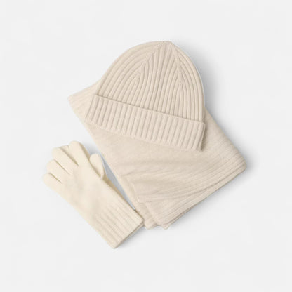 Vertemonde | Women’s Knitted Winter Set – Scarf, Hat & Gloves