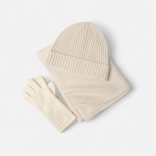 Vertemonde | Women’s Knitted Winter Set – Scarf, Hat & Gloves